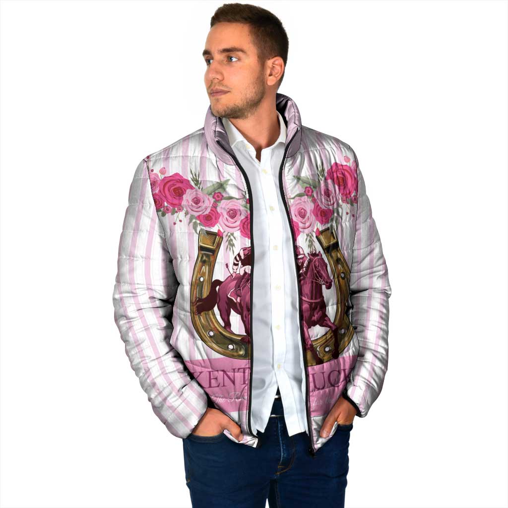 Personalized Kentucky Horse Racing Padded Jacket Run For The Rose