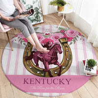 Kentucky Horse Racing Round Carpet Run For The Rose