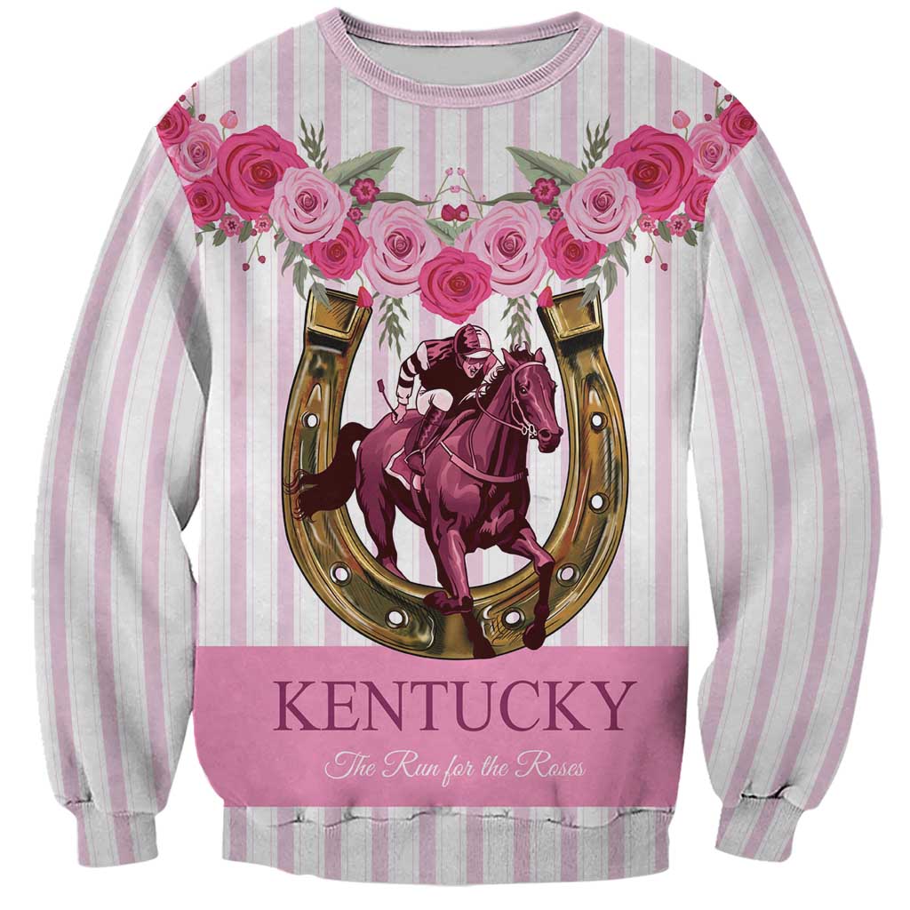 Personalized Kentucky Horse Racing Sweatshirt Run For The Rose