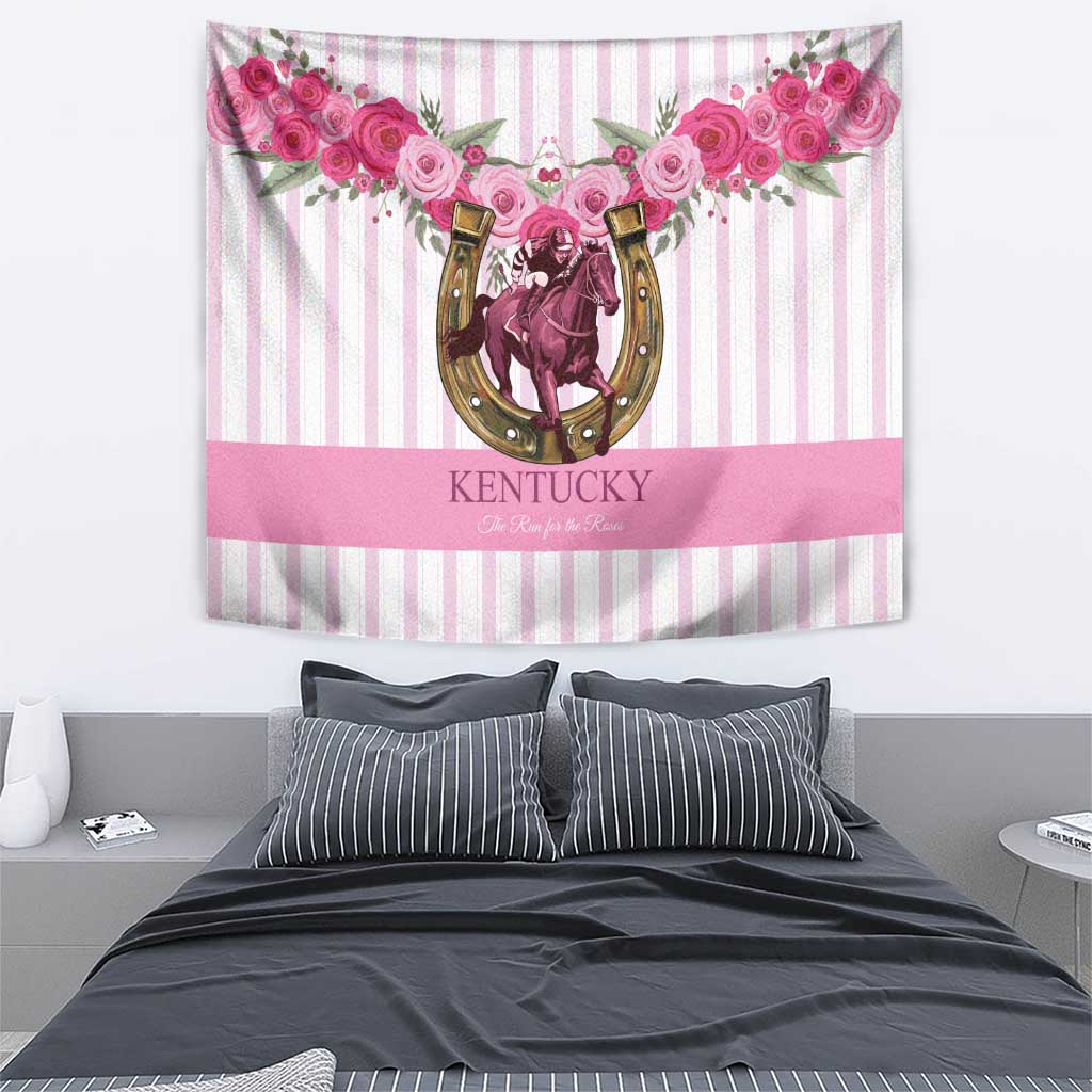 Kentucky Horse Racing Tapestry Run For The Rose