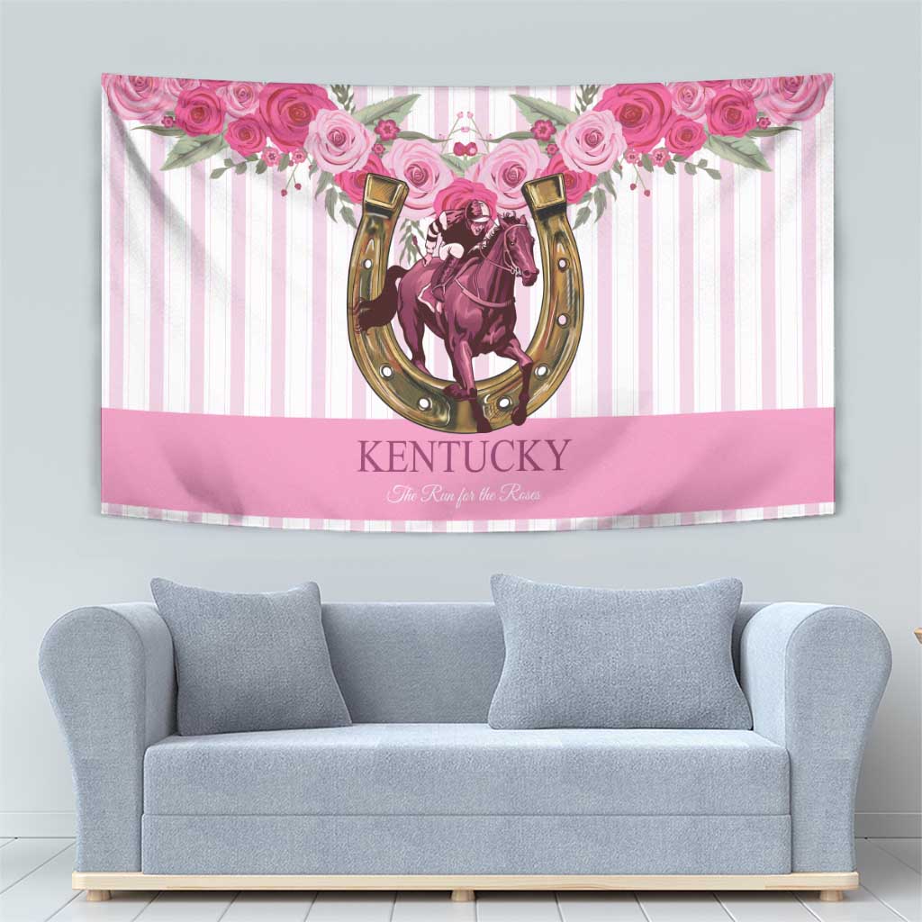 Kentucky Horse Racing Tapestry Run For The Rose