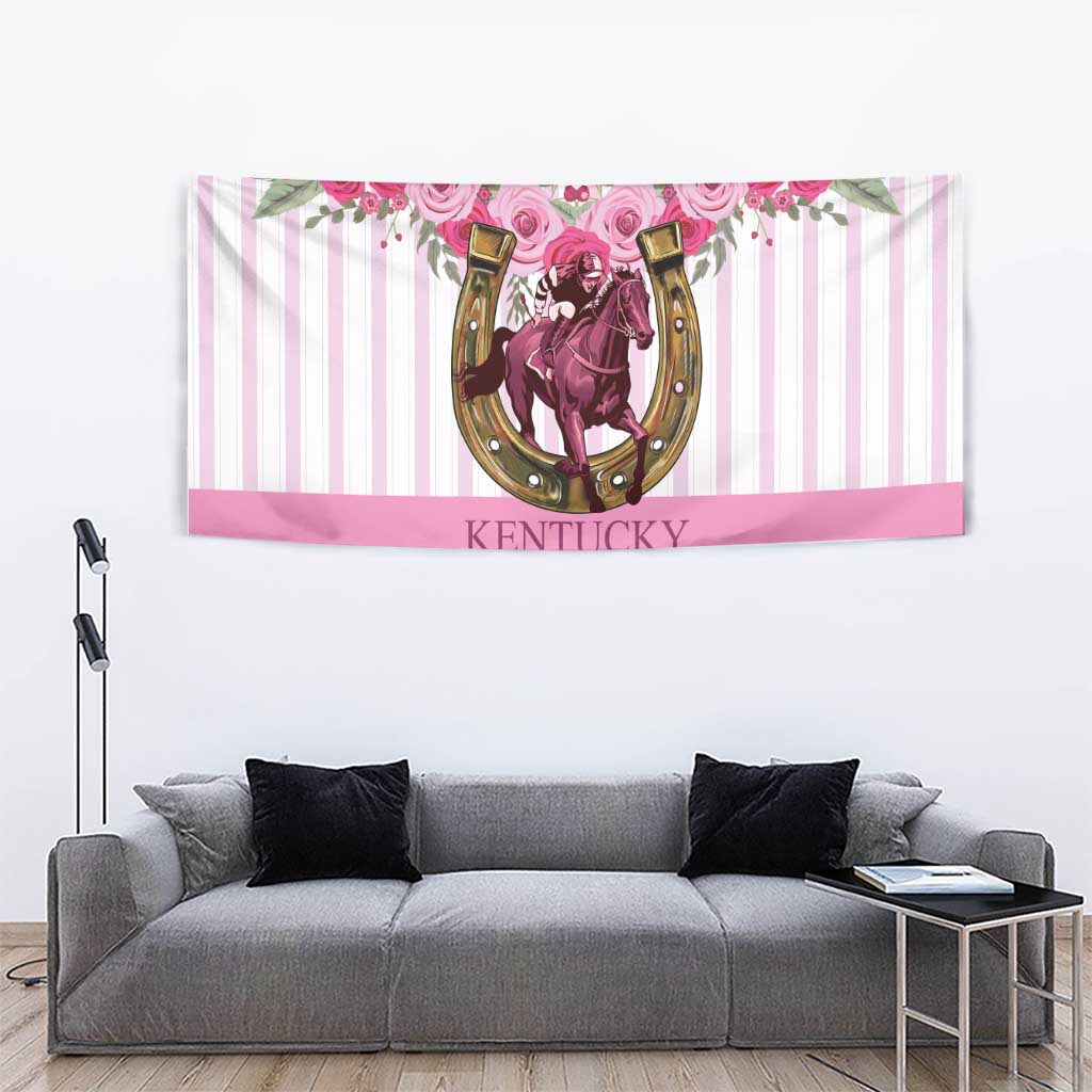 Kentucky Horse Racing Tapestry Run For The Rose
