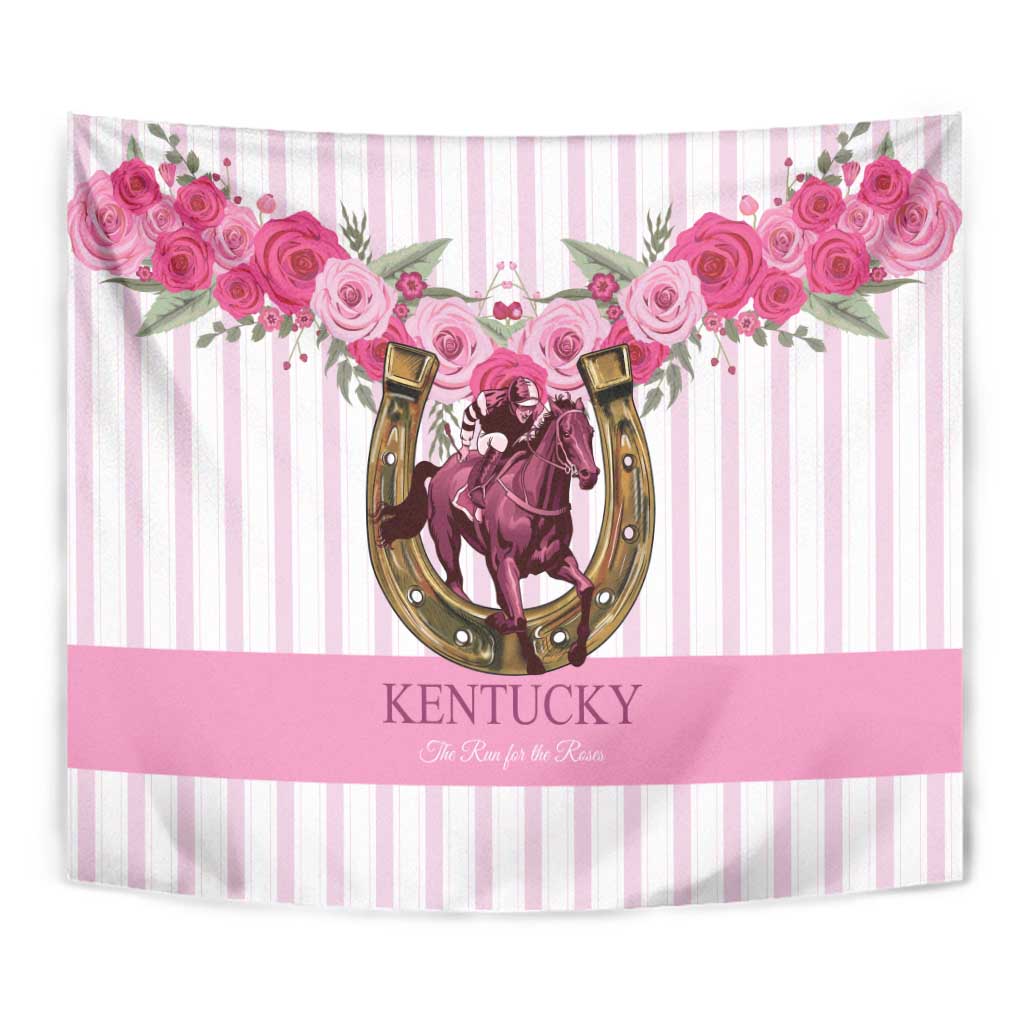 Kentucky Horse Racing Tapestry Run For The Rose