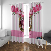 Kentucky Horse Racing Window Curtain Run For The Rose