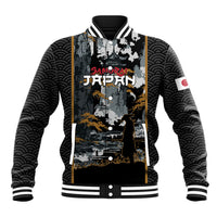 Custom Baseball Japan Samurai Baseball Jacket Black Grunge Vintage