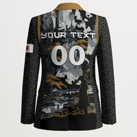 Custom Baseball Japan Samurai Blazer Black Grunge Vintage