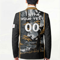 Custom Baseball Japan Samurai Blazer Black Grunge Vintage