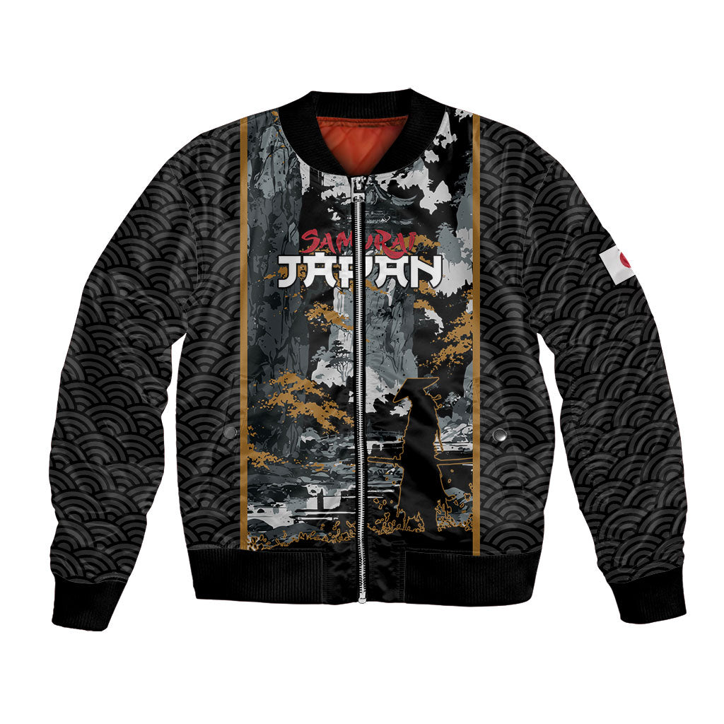 Custom Baseball Japan Samurai Bomber Jacket Black Grunge Vintage