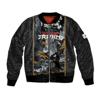 Custom Baseball Japan Samurai Bomber Jacket Black Grunge Vintage