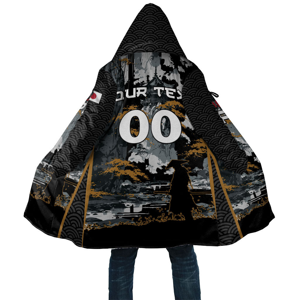 Custom Baseball Japan Samurai Cloak Black Grunge Vintage