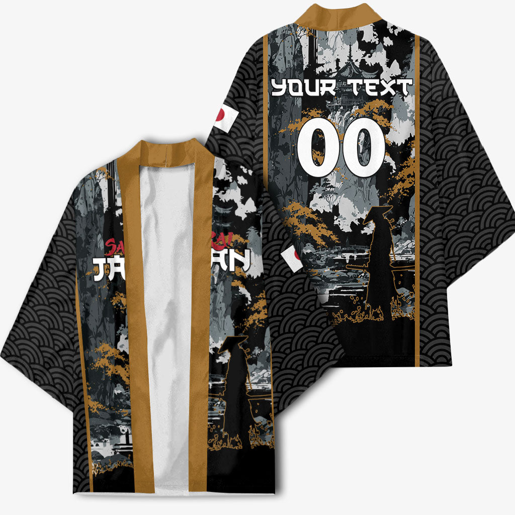 Custom Baseball Japan Samurai Kimono Black Grunge Vintage