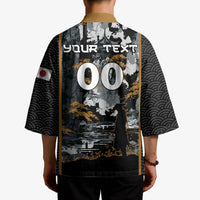 Custom Baseball Japan Samurai Kimono Black Grunge Vintage