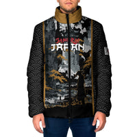 Custom Baseball Japan Samurai Padded Jacket Black Grunge Vintage