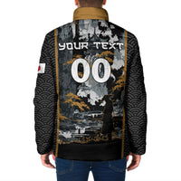 Custom Baseball Japan Samurai Padded Jacket Black Grunge Vintage