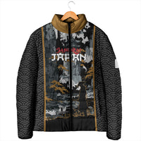Custom Baseball Japan Samurai Padded Jacket Black Grunge Vintage