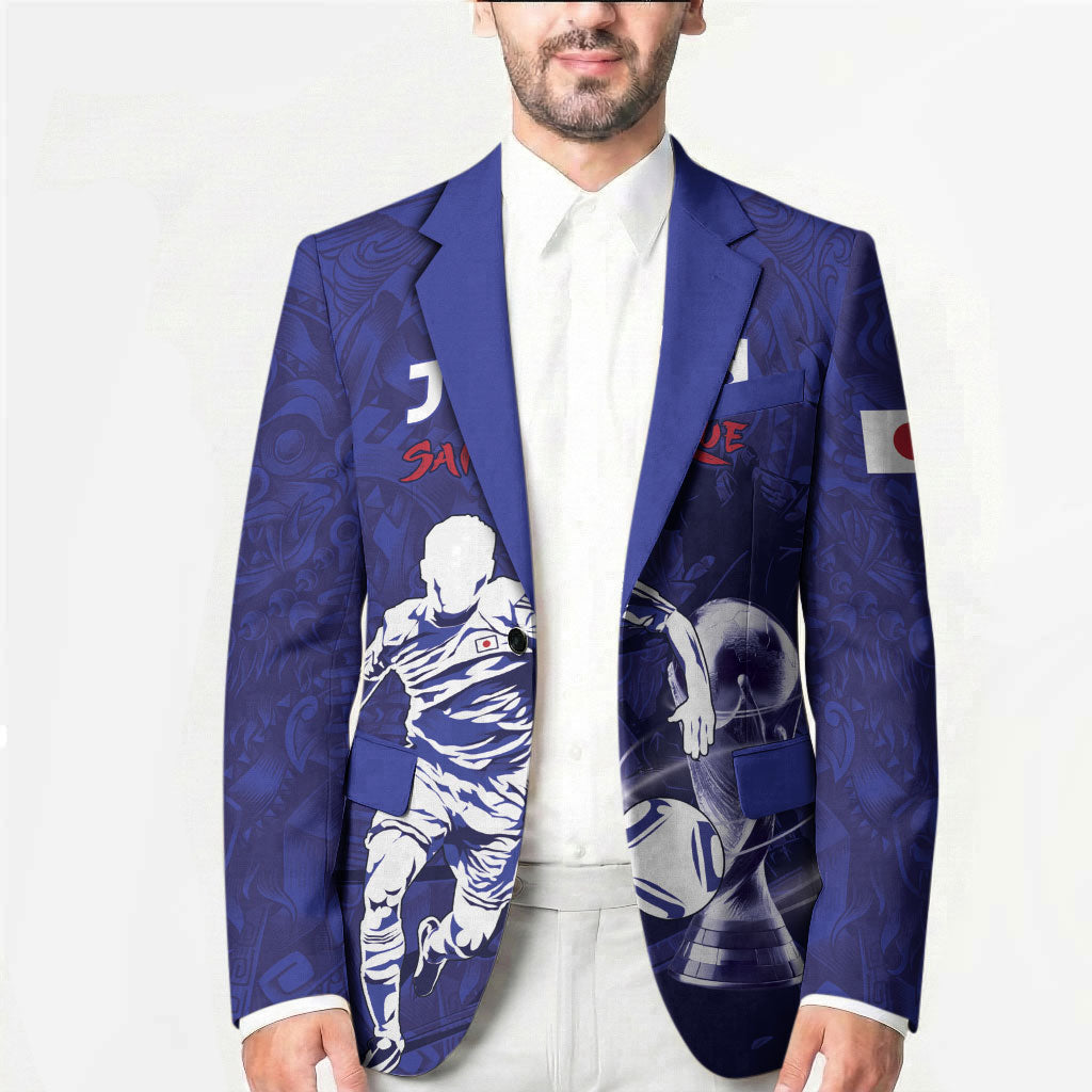 Custom Japan Samurai Blue 2026 Football Blazer Go Champion
