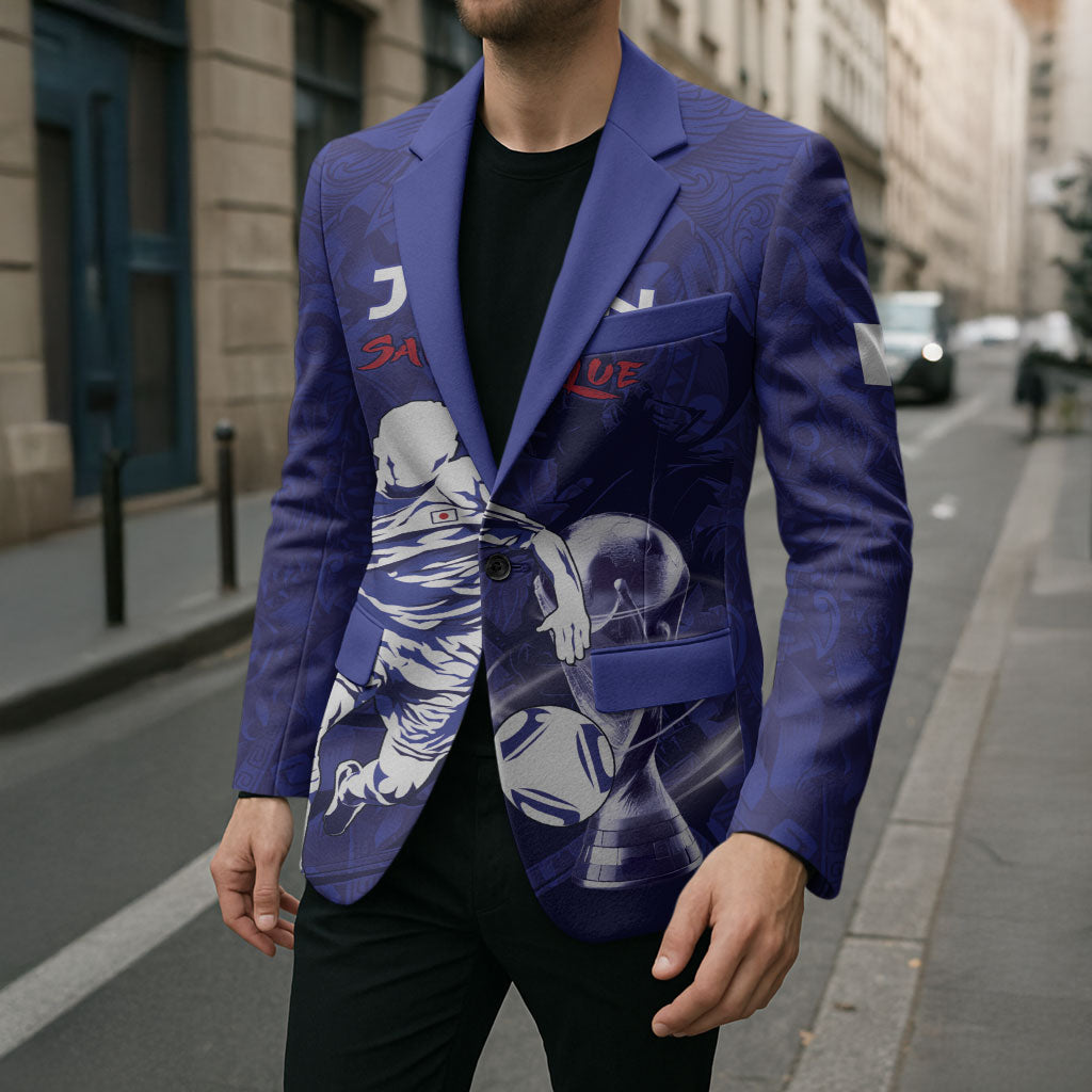 Custom Japan Samurai Blue 2026 Football Blazer Go Champion