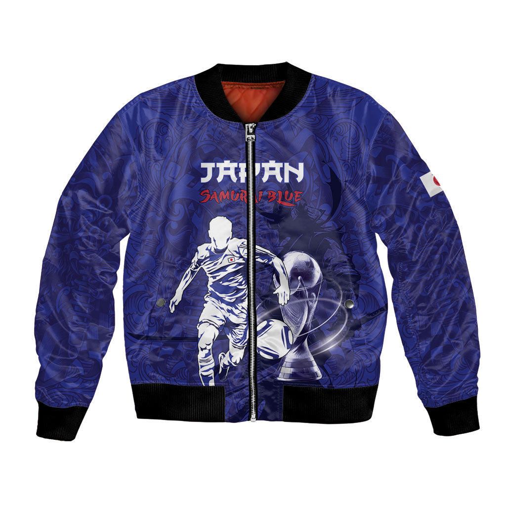 Custom Japan Samurai Blue 2026 Football Bomber Jacket Go Champion