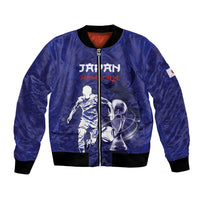 Custom Japan Samurai Blue 2026 Football Bomber Jacket Go Champion