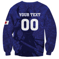 Custom Japan Samurai Blue 2026 Football Sweatshirt Go Champion
