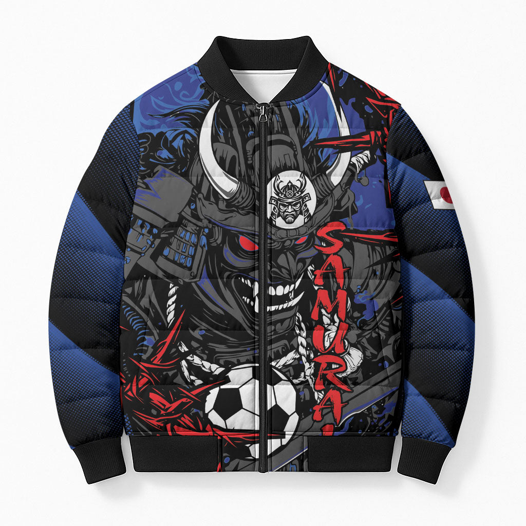 Personalised Japan Samurai 2026 Football Bomber Puffer Jacket Come To Fight