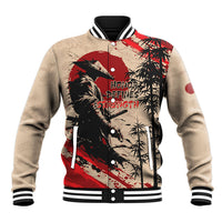 Personalised Japan Samurai Vintage Baseball Jacket Honor Defines Strength
