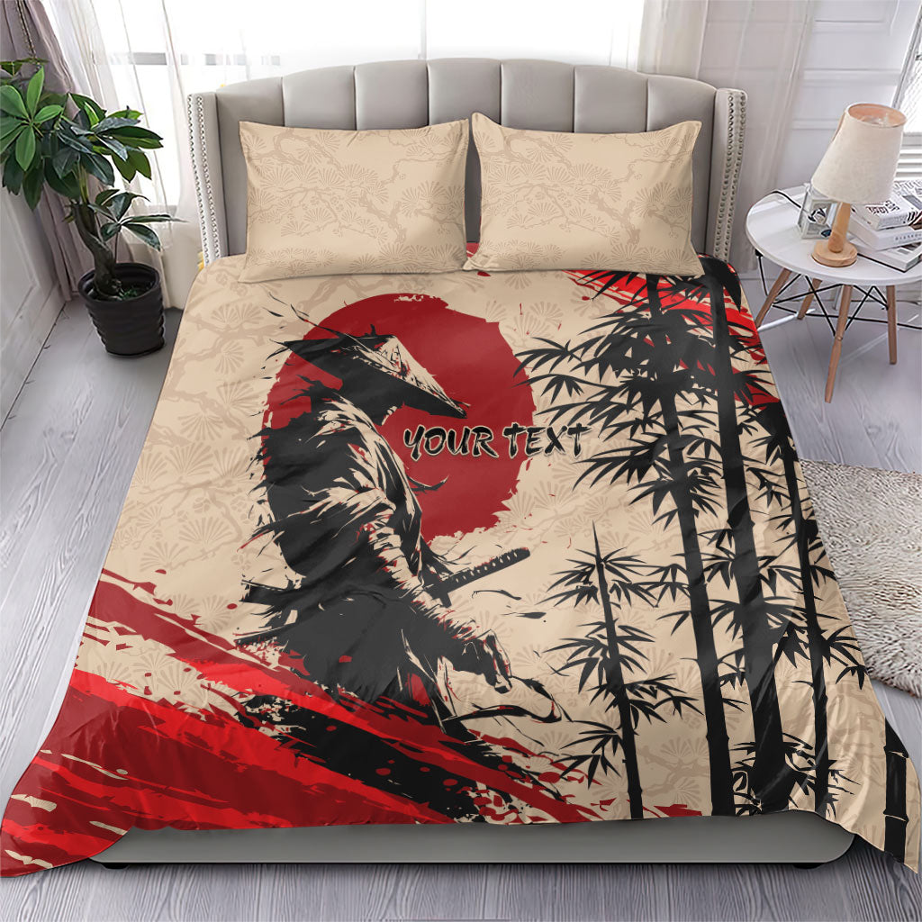Personalised Japan Samurai Vintage Bedding Set Honor Defines Strength
