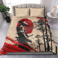 Personalised Japan Samurai Vintage Bedding Set Honor Defines Strength