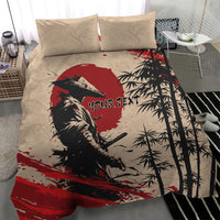 Personalised Japan Samurai Vintage Bedding Set Honor Defines Strength