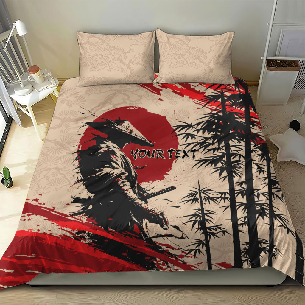 Personalised Japan Samurai Vintage Bedding Set Honor Defines Strength