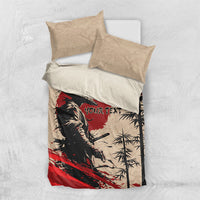 Personalised Japan Samurai Vintage Bedding Set Honor Defines Strength