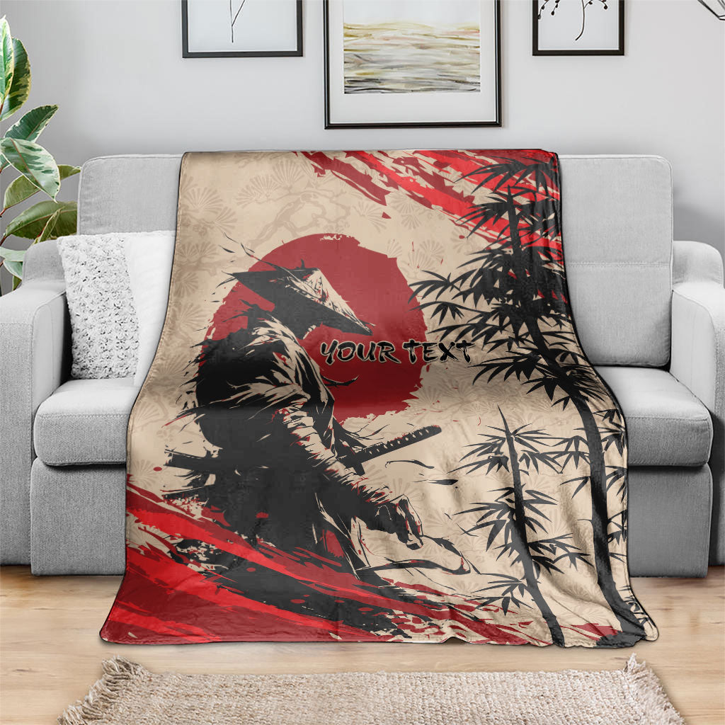Personalised Japan Samurai Vintage Blanket Honor Defines Strength