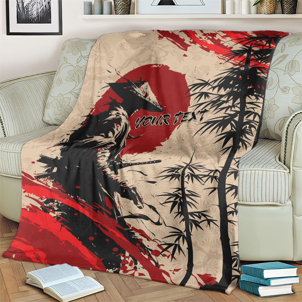 Personalised Japan Samurai Vintage Blanket Honor Defines Strength