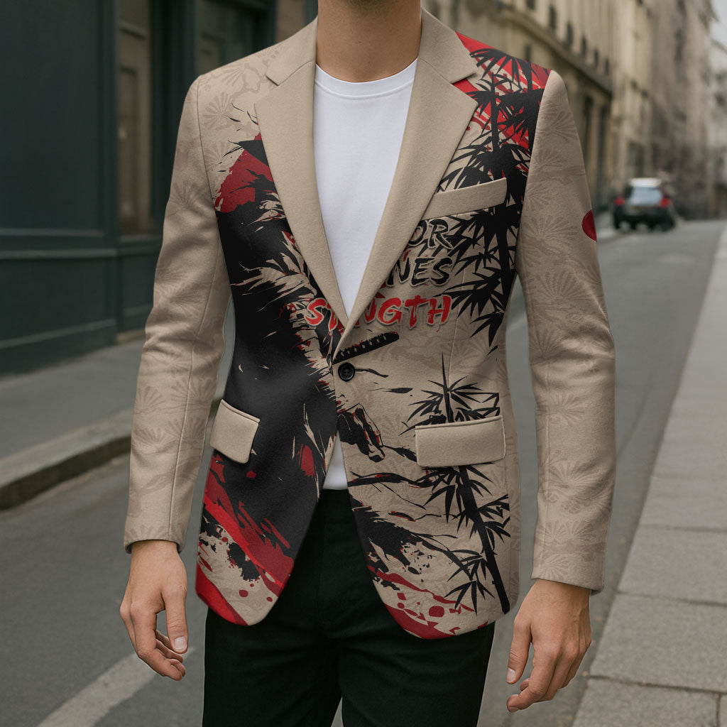 Personalised Japan Samurai Vintage Blazer Honor Defines Strength