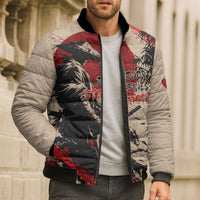 Personalised Japan Samurai Vintage Bomber Puffer Jacket Honor Defines Strength