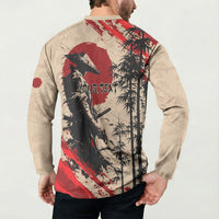 Personalised Japan Samurai Vintage Button Sweatshirt Honor Defines Strength