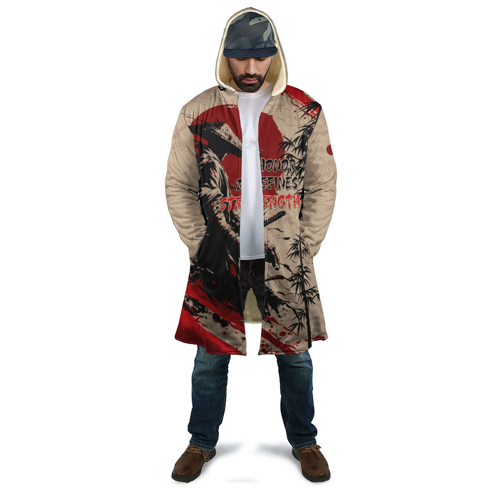 Personalised Japan Samurai Vintage Cloak Honor Defines Strength