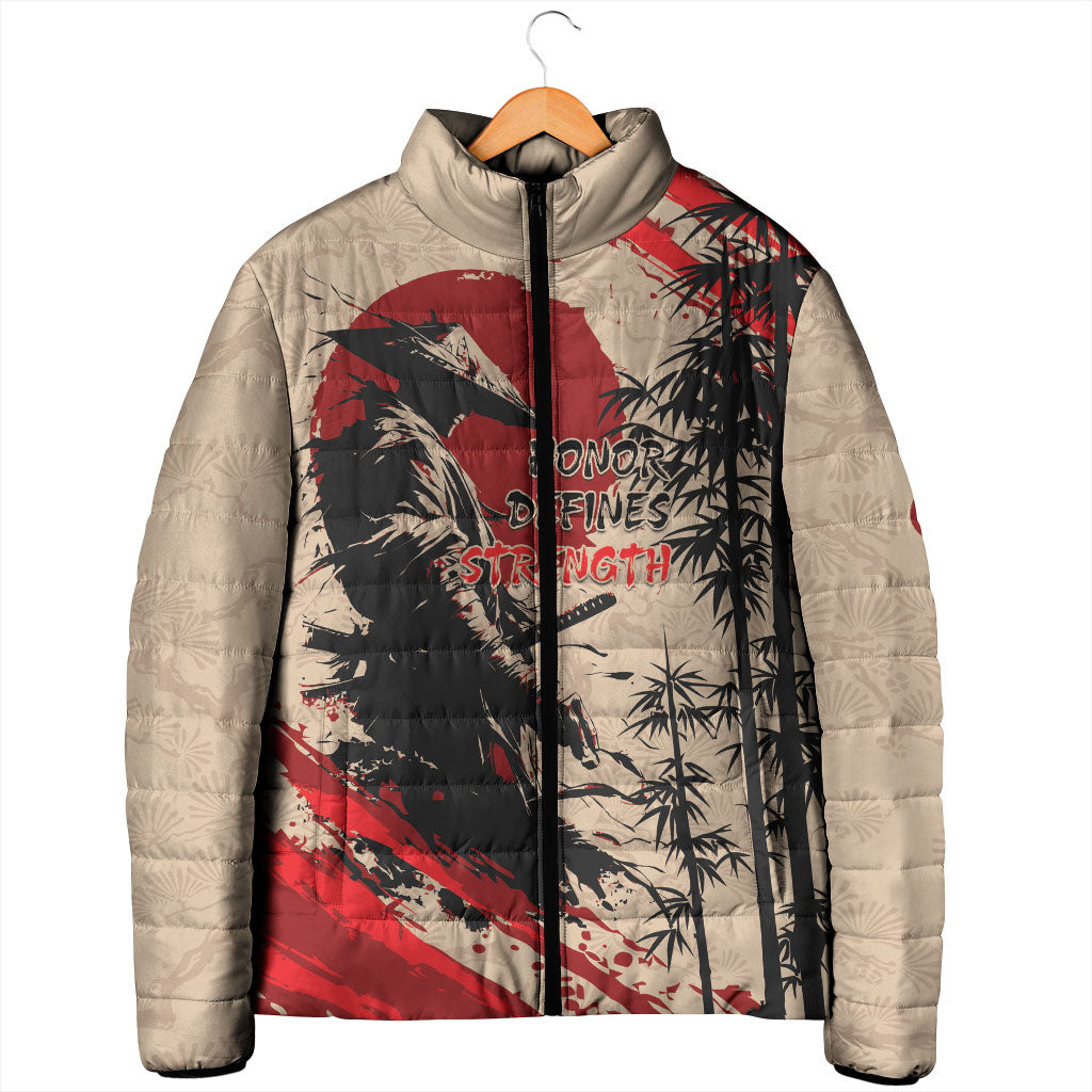 Personalised Japan Samurai Vintage Padded Jacket Honor Defines Strength