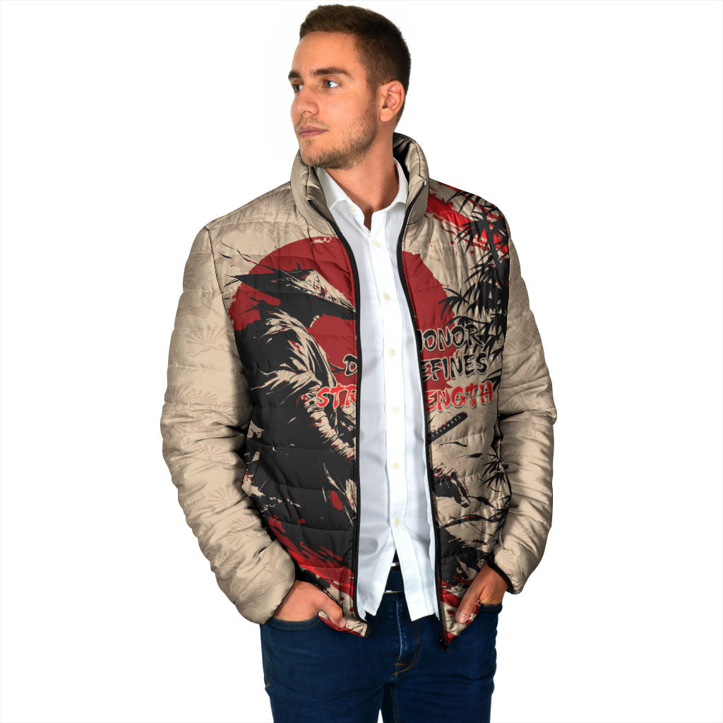 Personalised Japan Samurai Vintage Padded Jacket Honor Defines Strength