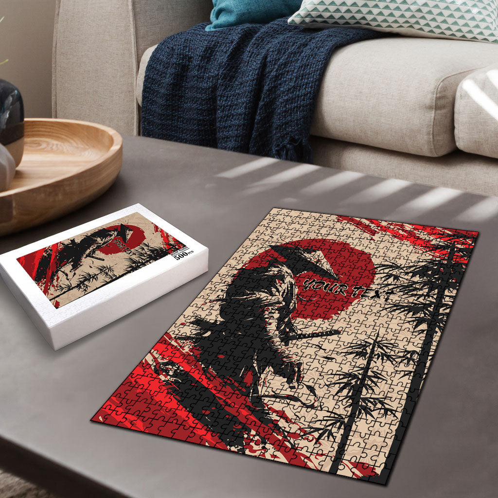 Personalised Japan Samurai Vintage Puzzle Honor Defines Strength
