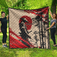 Personalised Japan Samurai Vintage Quilt Honor Defines Strength