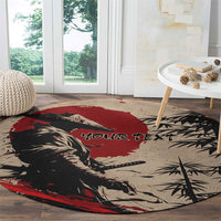 Personalised Japan Samurai Vintage Round Carpet Honor Defines Strength