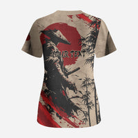 Personalised Japan Samurai Vintage Scrub Top Honor Defines Strength