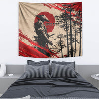 Personalised Japan Samurai Vintage Tapestry Honor Defines Strength