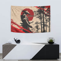 Personalised Japan Samurai Vintage Tapestry Honor Defines Strength