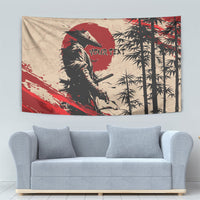 Personalised Japan Samurai Vintage Tapestry Honor Defines Strength