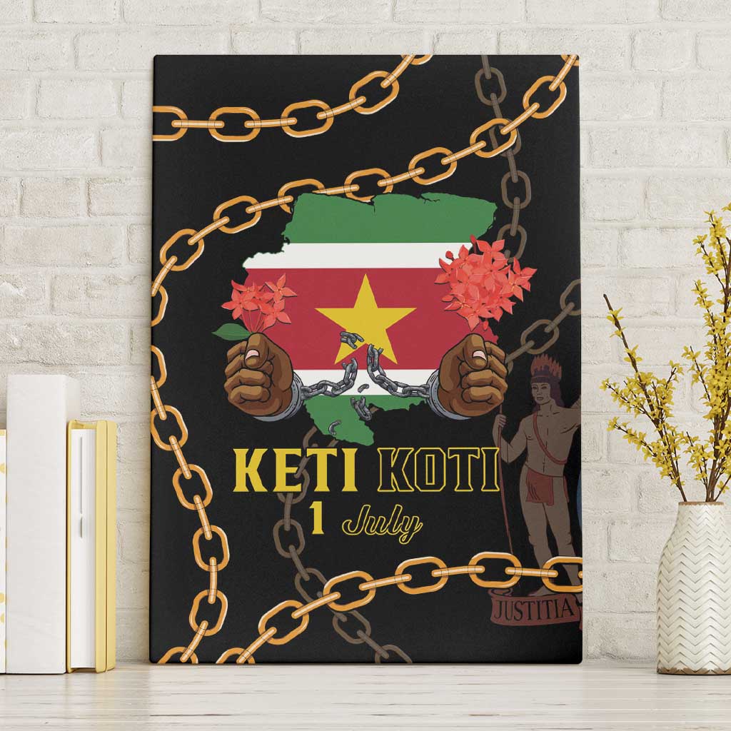 Suriname Keti Koti Canvas Wall Art Kettingsnijden Prisiri Manspasi - Wonder Print Shop