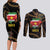 Suriname Keti Koti Couples Matching Long Sleeve Bodycon Dress and Long Sleeve Button Shirt Kettingsnijden Prisiri Manspasi - Wonder Print Shop