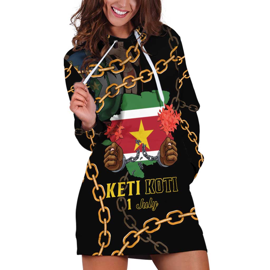 Suriname Keti Koti Hoodie Dress Kettingsnijden Prisiri Manspasi - Wonder Print Shop