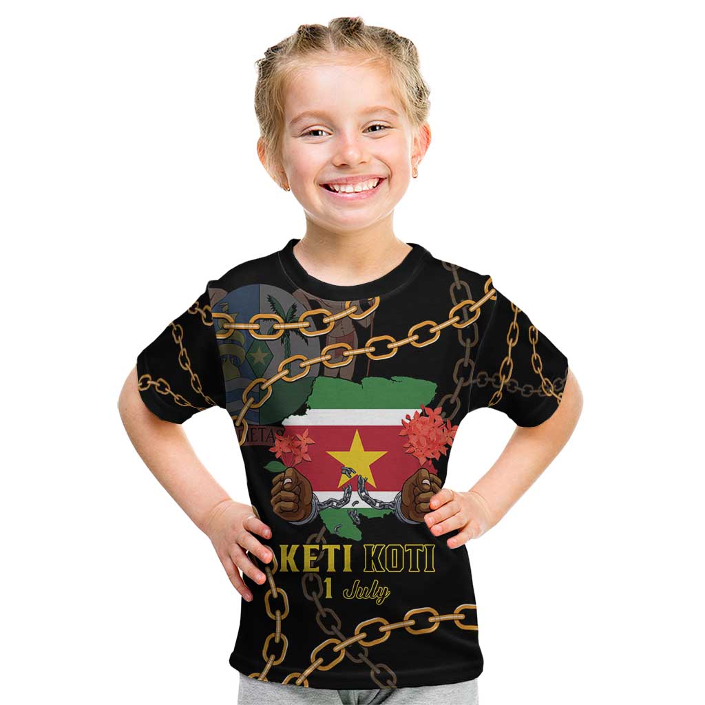 Suriname Keti Koti Kid T Shirt Kettingsnijden Prisiri Manspasi - Wonder Print Shop